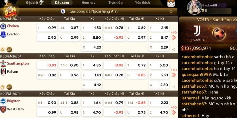 Sunwin 47 Thể thao ảo và cá cược thể thao tại Sunwin